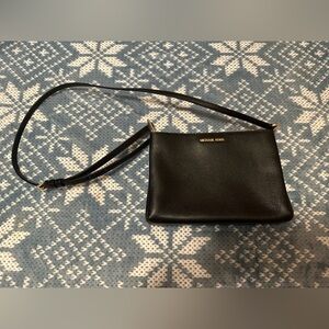 Michael Kors Black Pebbled Leather Crossbody Bag